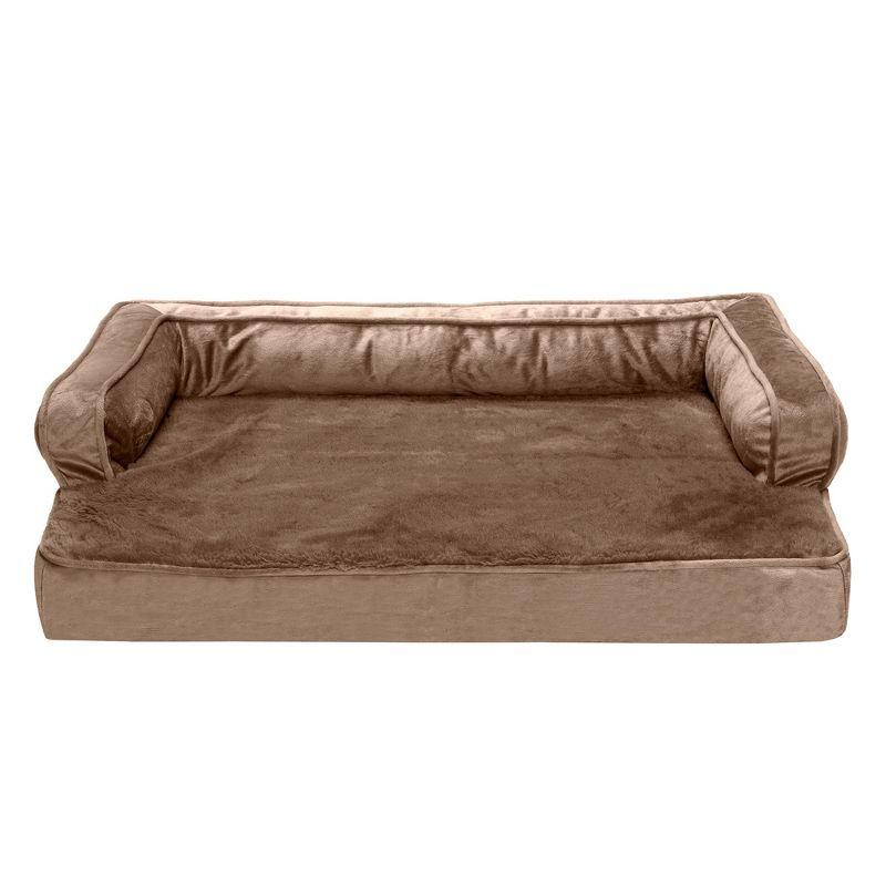 FurHaven Plush & Velvet Comfy Couch Sofa-Style Pet Bed