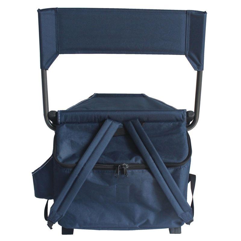 Zenithen Folding Lawn 360 Swivel Bag Chair with Armrests, Blue Grey