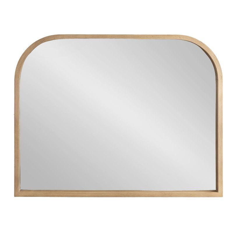Kate & Laurel All Things Decor 36"x28" Occonor Modern Wooden Arched Mirror Natural: Transitional Style, No Assembly, Wall Mount