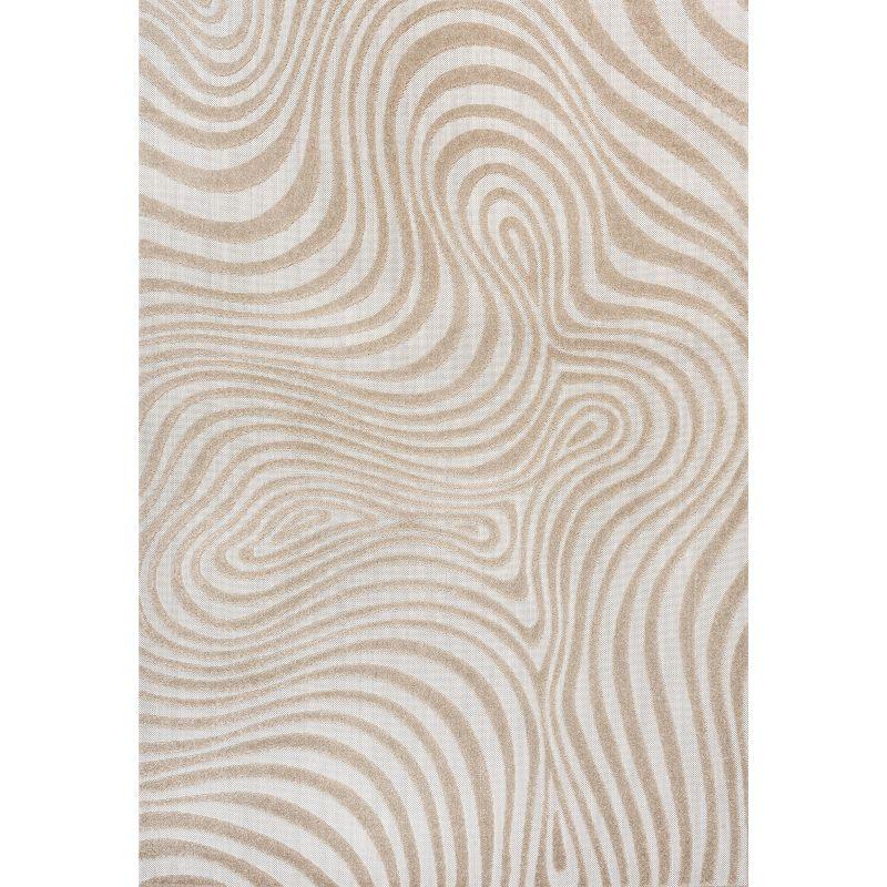 JONATHAN Y Maribo High-Low Abstract Groovy Striped Indoor/Outdoor Area Rug