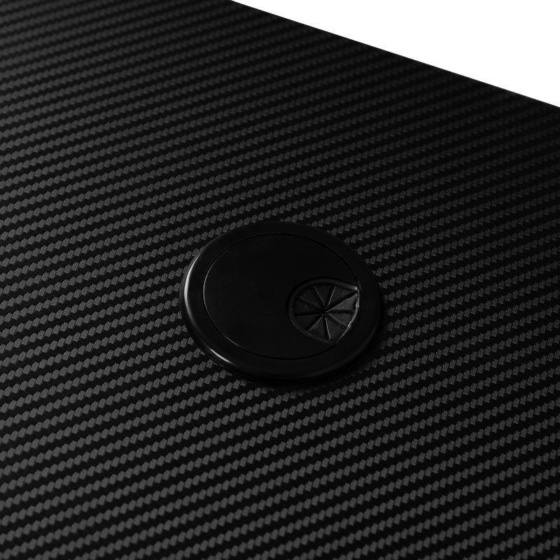 Flash Furniture Black Gaming Desk and Black Reclining Gaming Chair Set with Cup Holder, Headphone Hook & 2 Wire Management Holes