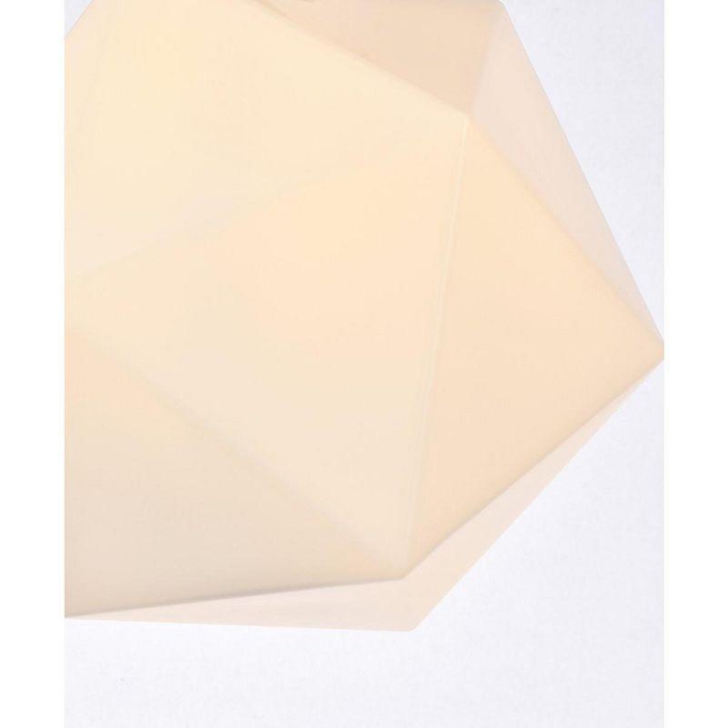 Elegant Lighting Lawrence 1 light chrome and white glass flush mount