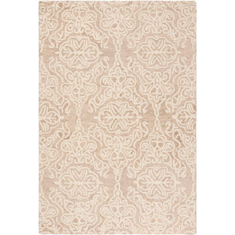 Blossom BLM112 Hand Tufted Indoor Area Rug - Beige/Ivory - 4'x6' - Safavieh