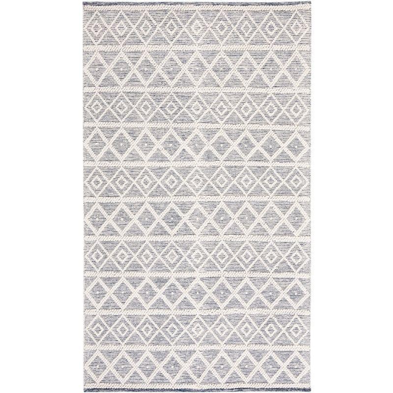 Natura NAT827 Hand Woven Area Rug - Ivory/Navy - 8'x10' - Safavieh.
