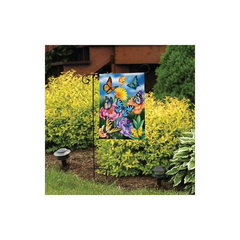 Butterflies InThe Garden Spring Garden Flag Floral Butterfly 18" x 12.5" Briarwood Lane