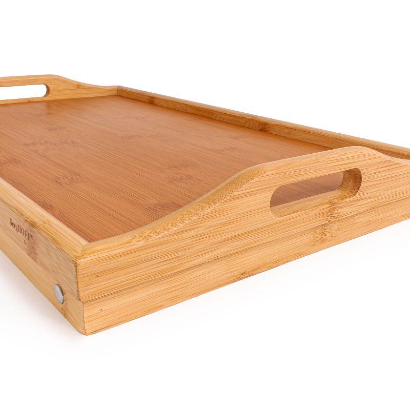 Eco-Friendly Bamboo Breakfast Tray with Folding Legs