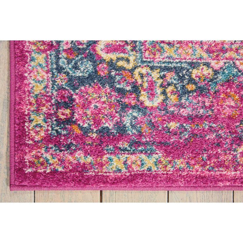 Nourison Passion Medallion Bohemian Indoor Rug Fuchsia 6'7" x 9'6"