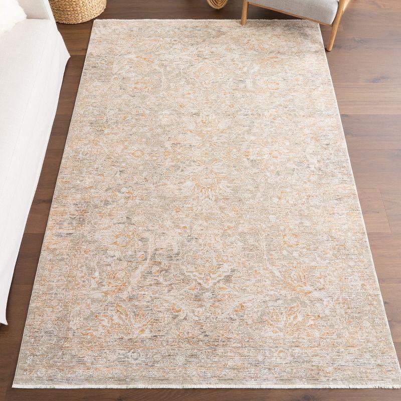 Kriti Beige and Taupe Medallion Synthetic Area Rug