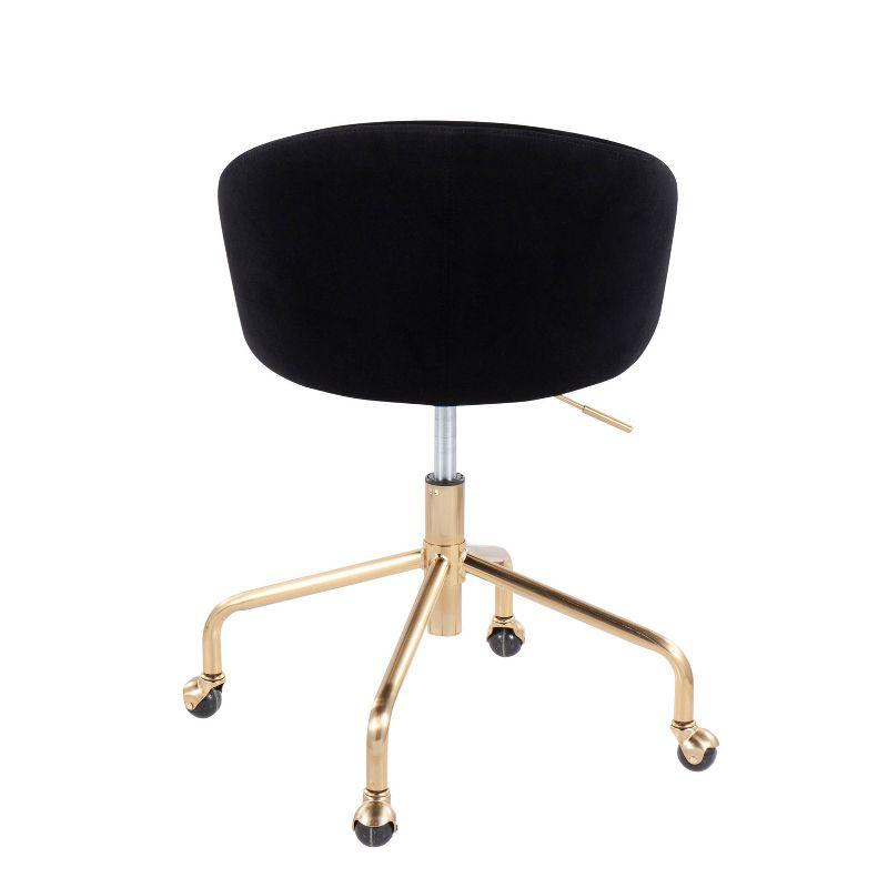 Claire Velvet Task Chair with Swivel Base & Adjustable Height - LumiSource
