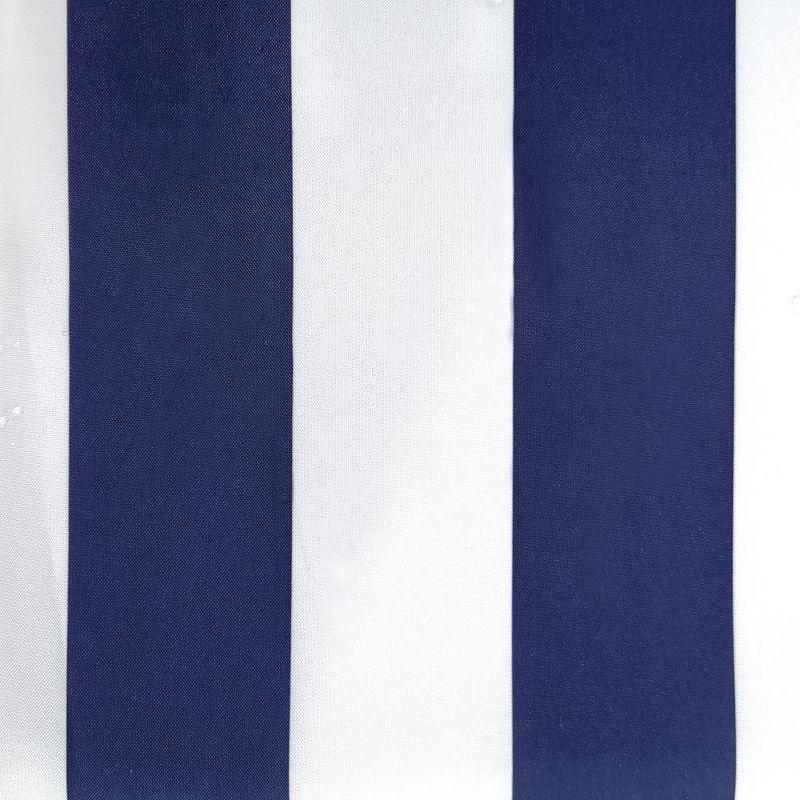 Commonwealth Seascapes Stripes Light Filtering Satiny Look Provide Privacy Grommet Outdoor Panel Pair Each 50" x 84" Indigo