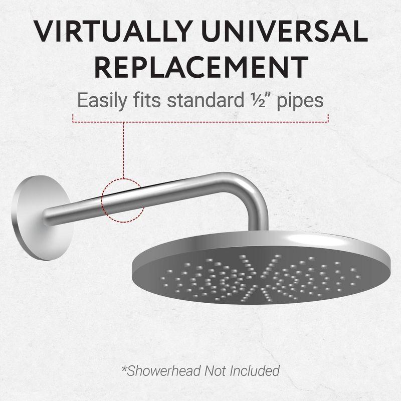 Impresa 2 Pack Brushed Nickel Showerhead Escutcheon Plate Set - Extra Large 4" Shower Arm Flange to Cover up Miss Cuts