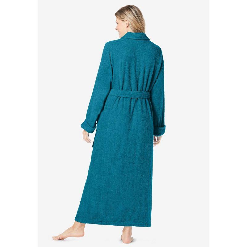 Dreams & Co. Women's Plus Size Long Terry Robe