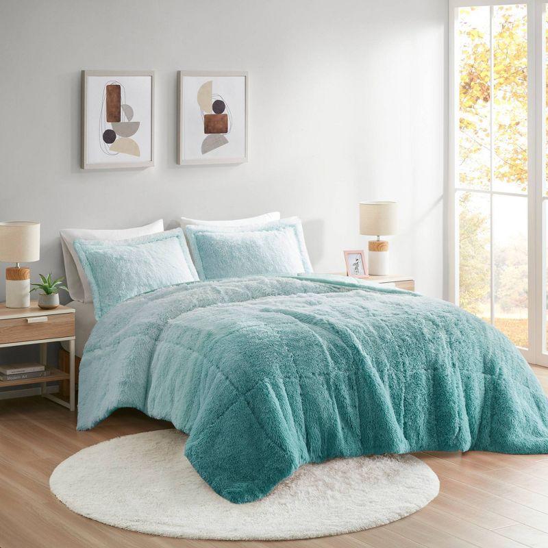 Malea Shaggy Faux Fur Comforter Mini Set