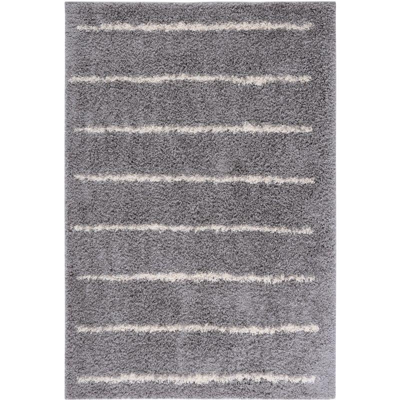 Venus Shag VNS604 Power Loomed Accent Rug - Grey/Ivory - 2'7"x5' - Safavieh.
