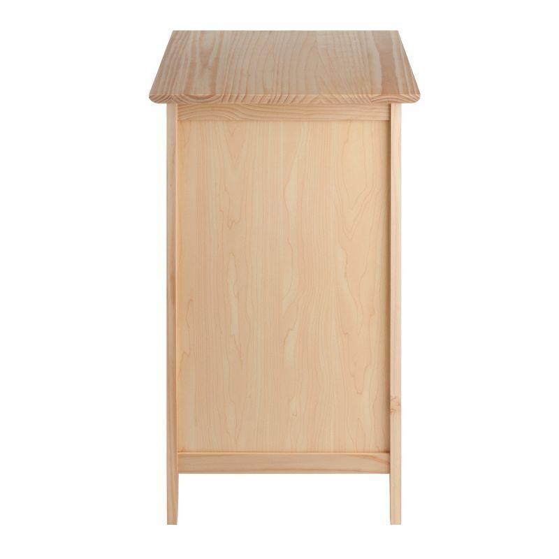 Winsome Henry Nightstand Natural: Bedside Table with Cabinet Door, Wood Veneer, MDF Frame, Assembly Tools Provided