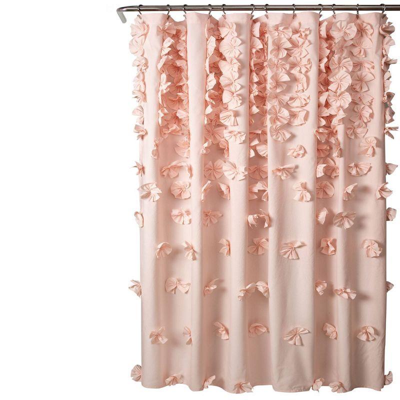 Blush 72"x72" Polyester Shower Curtain with 3D Bows