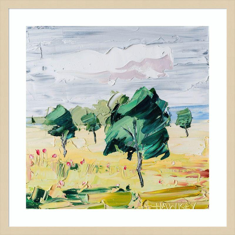 Amanti Art Softly Softly by Angela Hawkey Wood Framed Wall Art Print 25 x 25