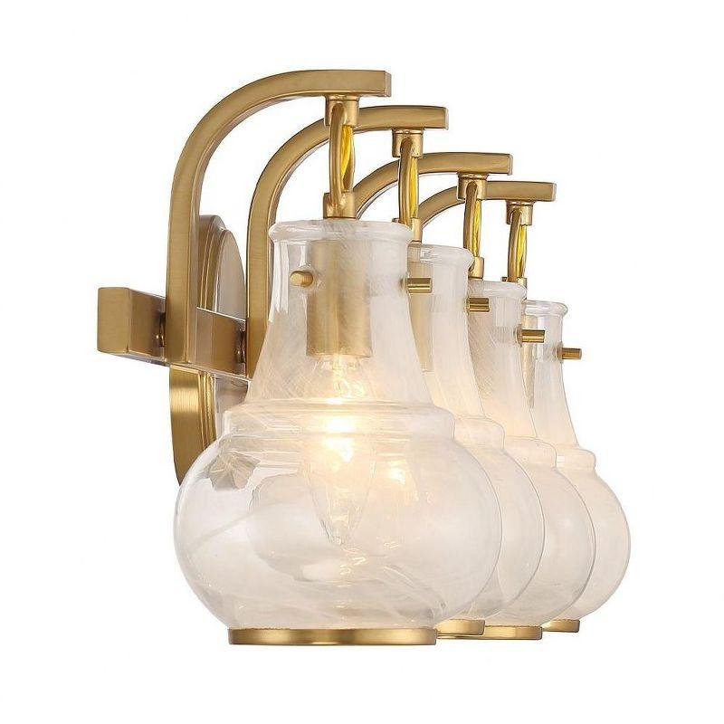 Savoy House Adams 4 - Light Vanity in  Warm Brass