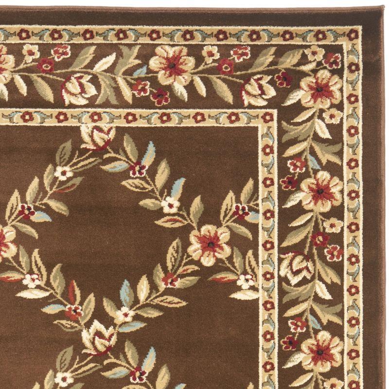 Lyndhurst LNH557 Power Loomed Area Rug - Brown/Brown - 6'7"x6'7" - Safavieh