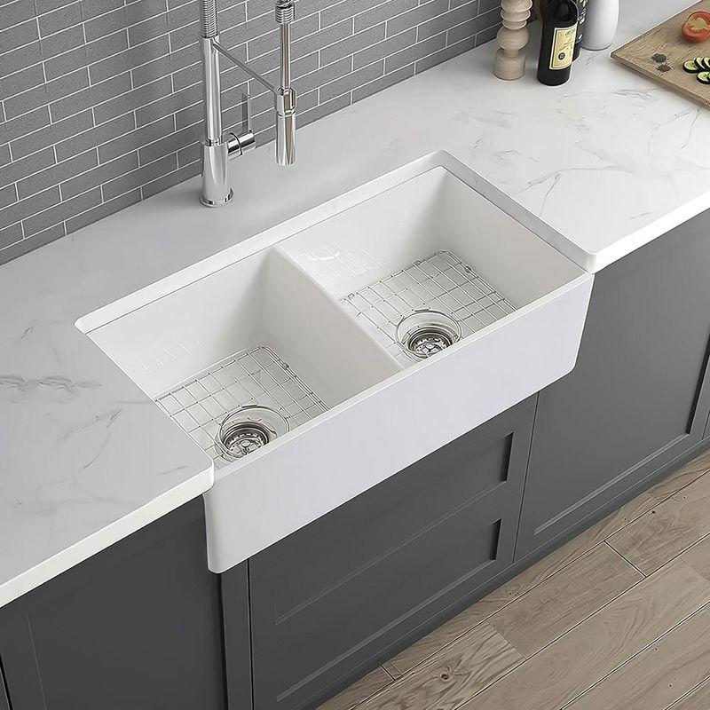 Fireclay Kitchen Sink - Double Bowl