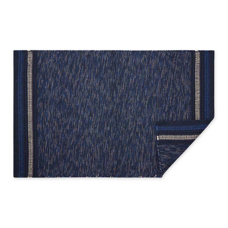 Design Imports Modern Edge Stripe - Nautical Blue - 2 X 3 Ft