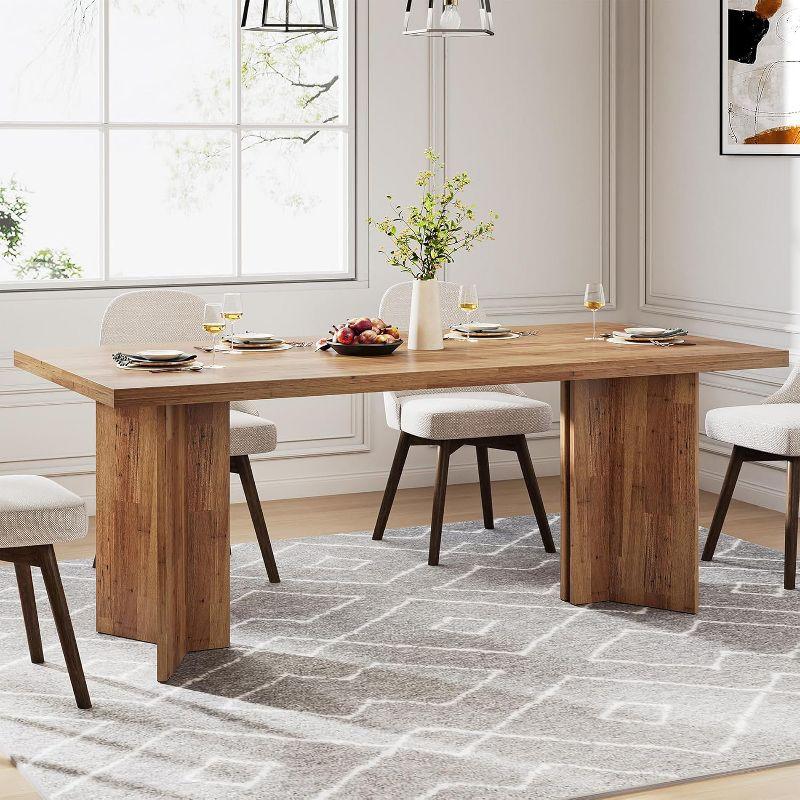 Tribesigns 63" Rectangular Dining Table for 4-6 People, Walnut