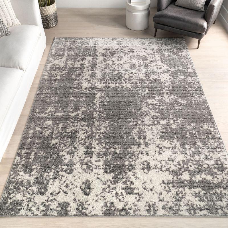 Nuloom Deedra Abstract 7x9 Indoor Area Rug for Living Room Bedroom Dining Room Kitchen, Grey/Ivory