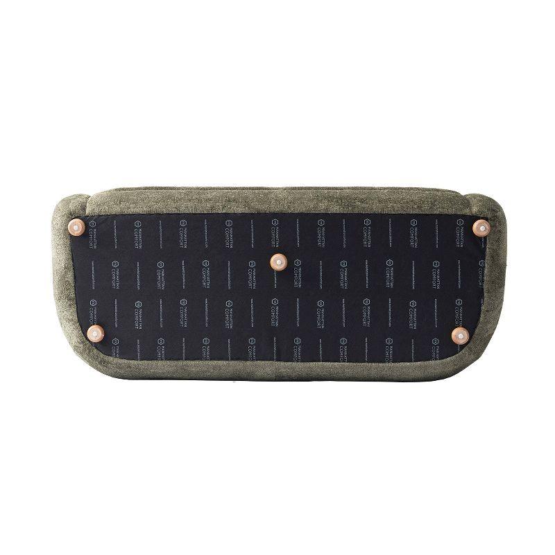 Manhattan Comfort 85.8" Tribeca Modern Chenille Upholstered Sofa Olive Green