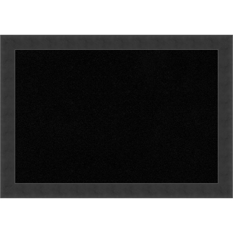 Amanti Art Cork Board Wood Framed Mezzanotte Black Bulletin Board, Organization Board, Pin Board