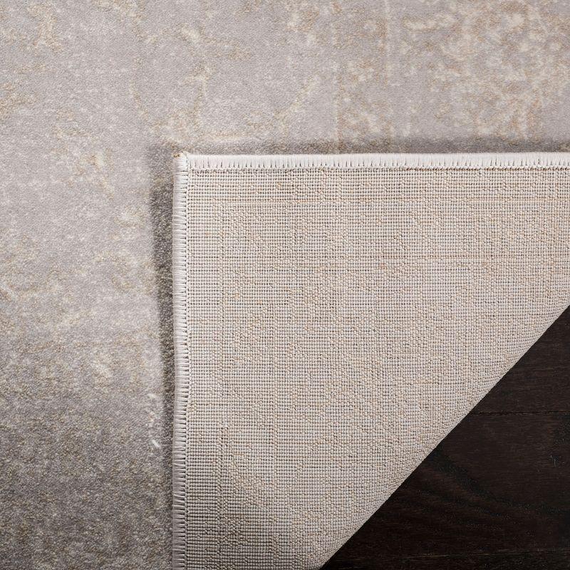 Carnegie CNG621 Power Loomed Area Rug - Light Grey/Cream - 6'7"x9'2" - Safavieh.