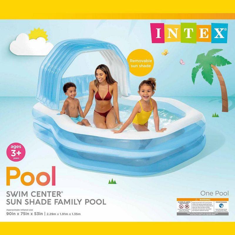 Intex 57186EP Swim Center Sun Shade Family Inflatable Pool 90" X 75" X 53"