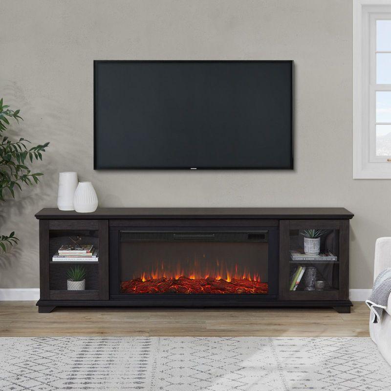Real Flame Benjamin 81" Landscape TV Stand with Electric Fireplace by Real Flame