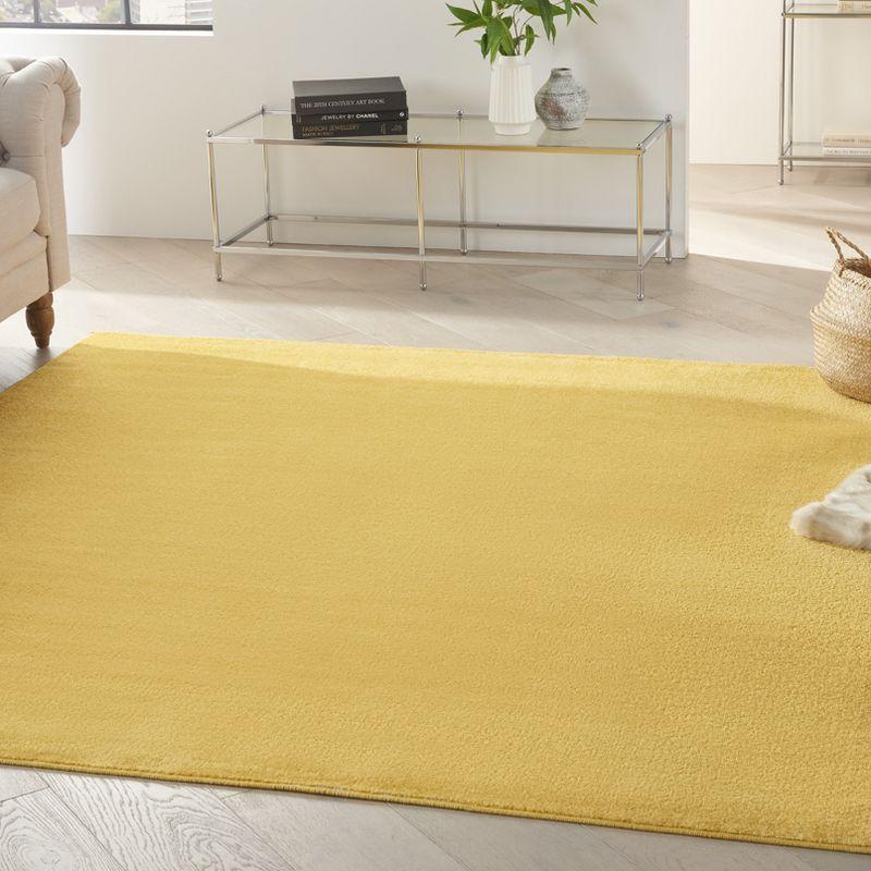 Sunny Square 7' Synthetic Yellow Rug for Indoor/Outdoor Use