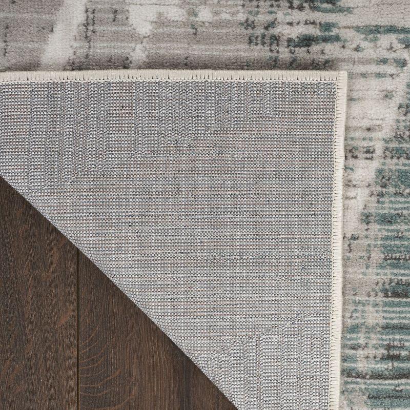 Nourison Thalia Distressed Contemporary Indoor Rug Grey Beige 5'3" x 7'3"