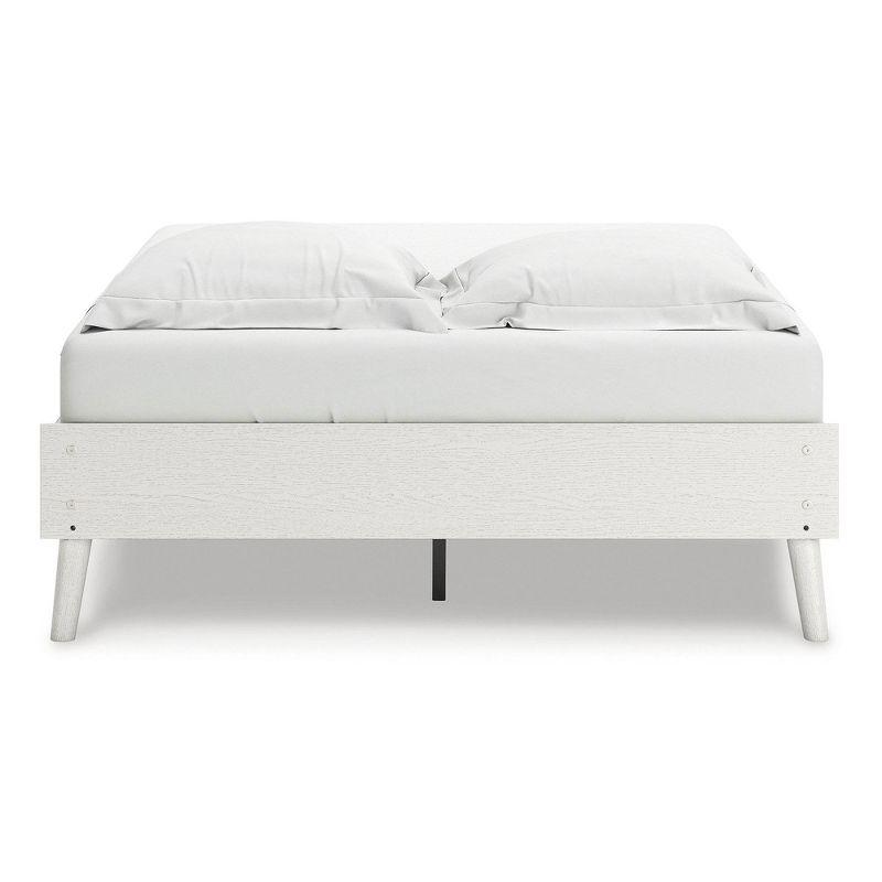 Full Aprilyn Platform Bed White - Signature Design by Ashley: Sleek, No Box Spring Required