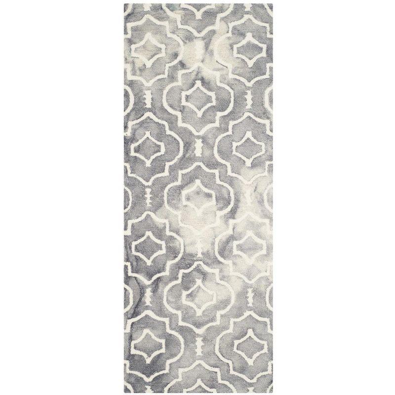 Dip Dye DDY538 Hand Tufted Indoor Runner - Grey/Ivory - 2'3"x12' - Safavieh