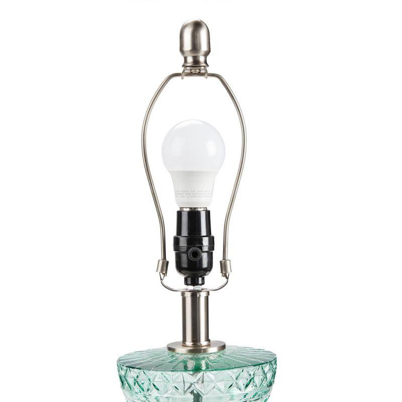 Hampton Hill 14"x28.25" Luxuria Textured Glass and Acrylic Base Warm Soft (Includes LED Light Bulb) Table Lamp