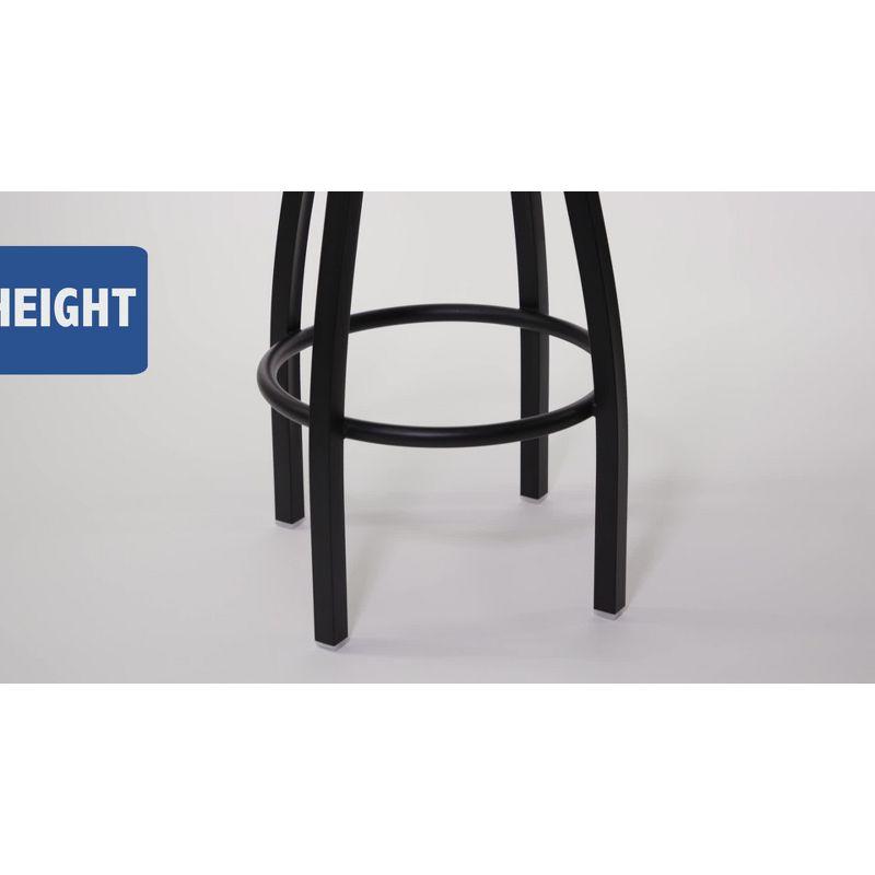 Flash Furniture Black Ladder Back Swivel Metal Barstool