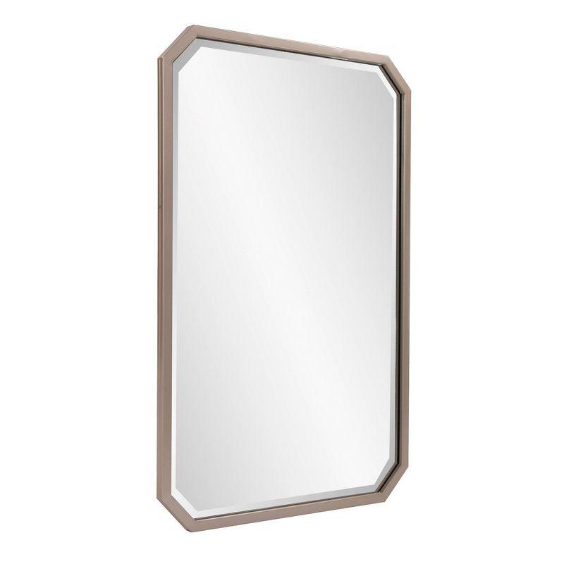 Elongated Octagonal Champagne Silver Wall Mirror 22.5"x34"