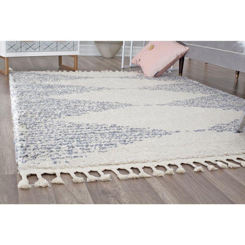 Zaya Mason Shag Tribal Heath grey Area Rug
