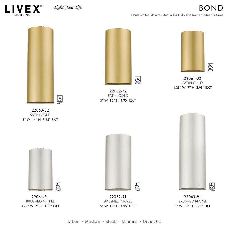 Livex Lighting Bond 1 - Light Wall Light in  Brushed Nickel