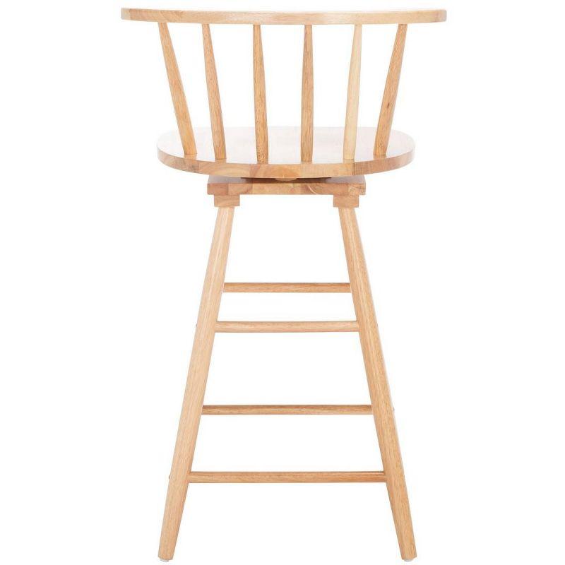 Natural Wood Swivel Windsor Counter Stool