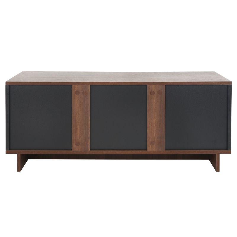 Merrick Media Stand - Walnut/Black - Safavieh