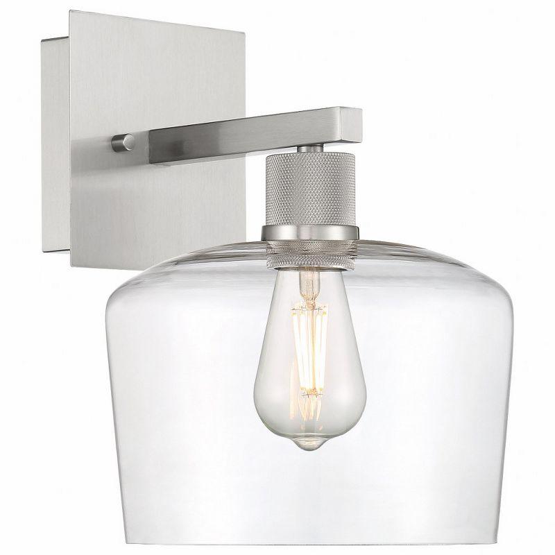 Brushed Steel 12" Dimmable LED Wall Sconce