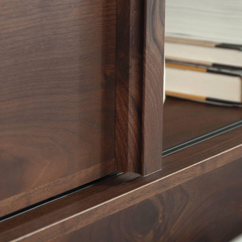 Full/Queen Harvey Park Headboard Pacific Maple - Sauder: Sliding Door Storage, Adjustable Shelves