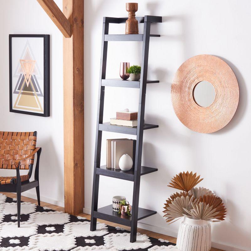 Yassi 5 Tier Leaning Etagere - ETG9403 - Black - Safavieh