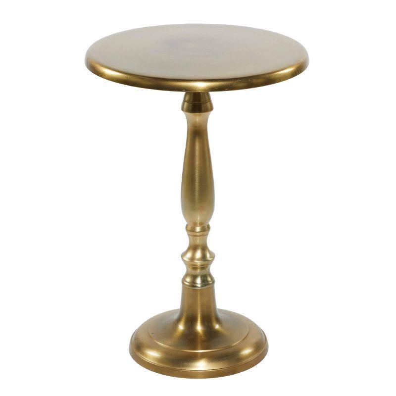 Fennimore Gold Aluminum Small Accent Table 22" x 15" x 15"