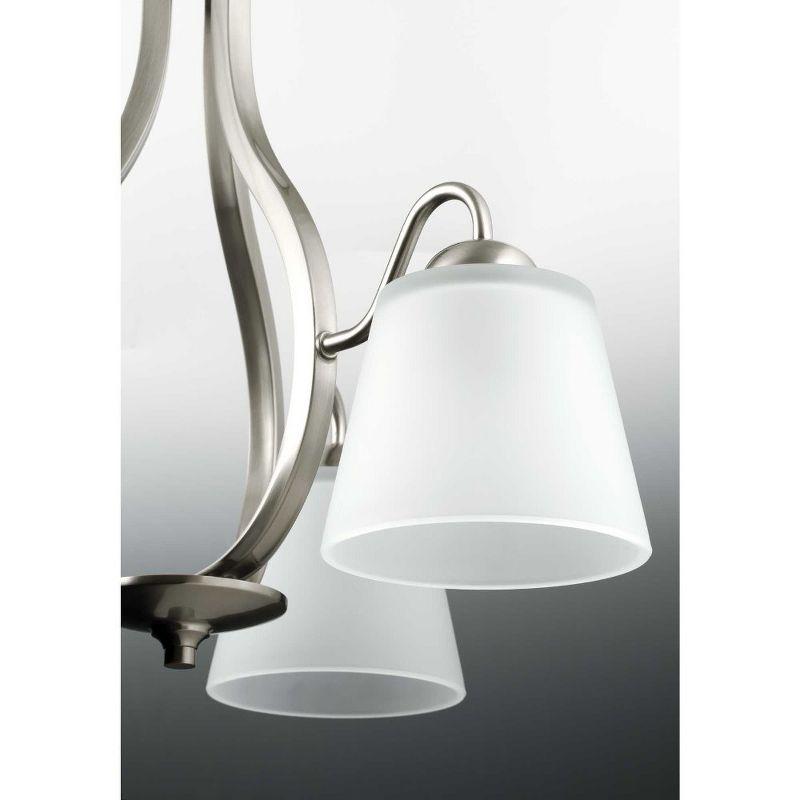 Progress Lighting Arden 2-Light Flush Mount, Brushed Nickel, Summer Linen Shade