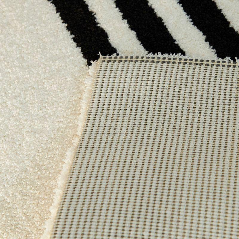 Anscombe Contemporary Stripe Rug White - Balta Rugs