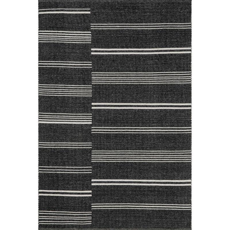 Nuloom Birchwood Reversible Striped Wool Area Rug, Runner 2' 6" x 8', Dark Grey